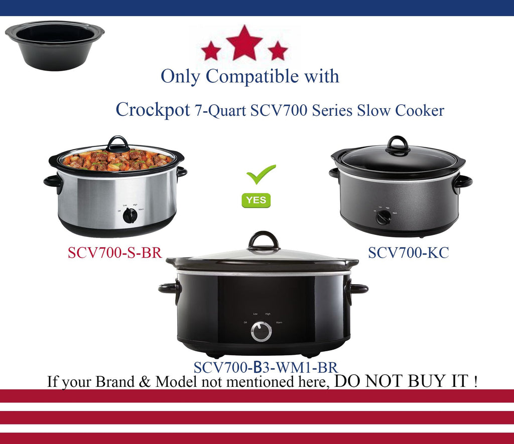 Ceramic Slow Cooker Pot Replacement 7 Quart R763