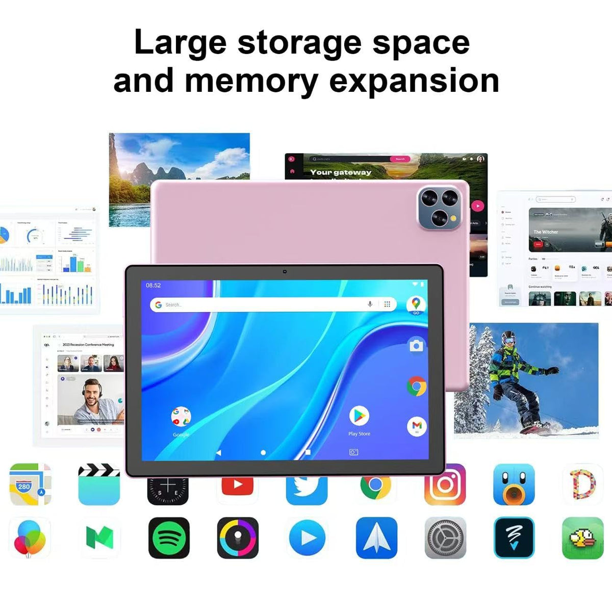 Android 16 Tablet 10 Inch 12 GB RAM 64GB ROM 2 in 1 Tablet PC I5559