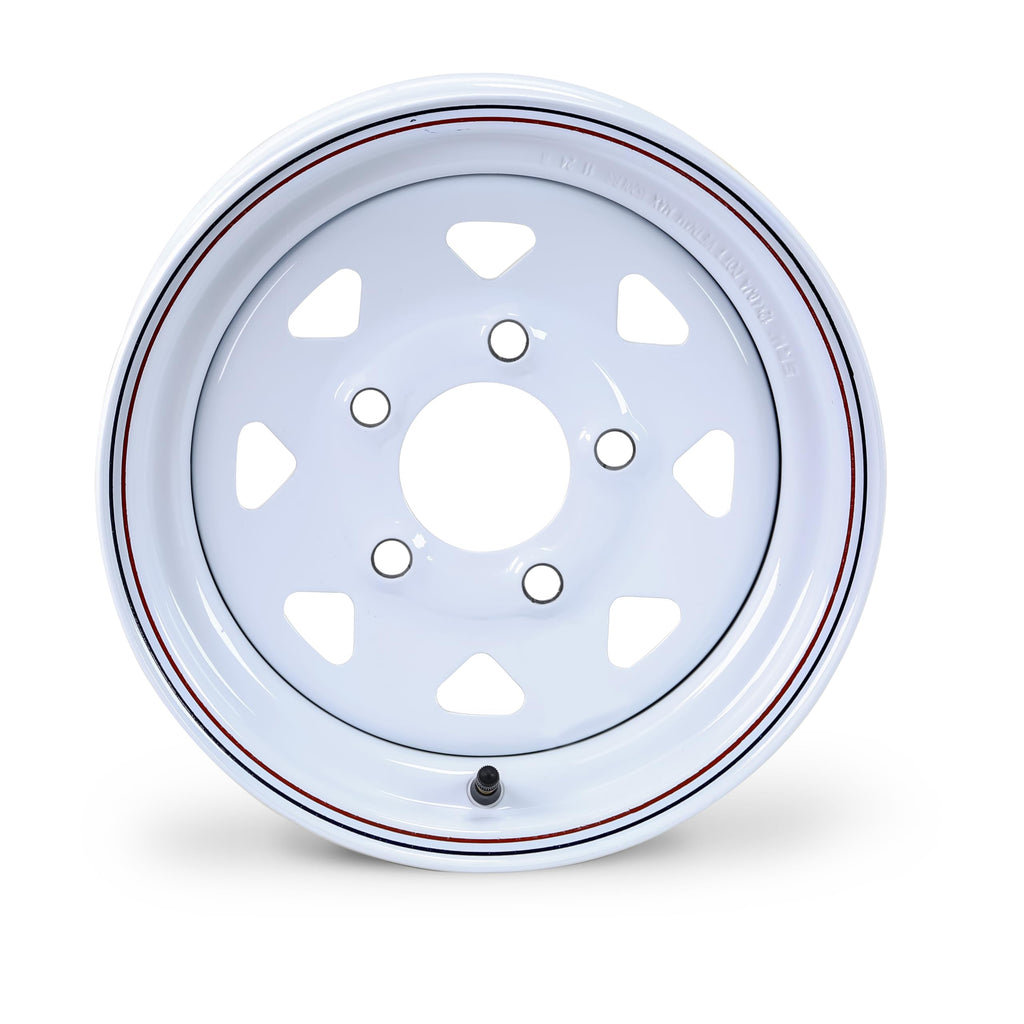 5.30-12 Trailer Tire Wheel 6-Ply White Spoke Rim B8629