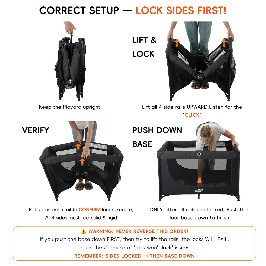 Portable Black Baby Playard F84351