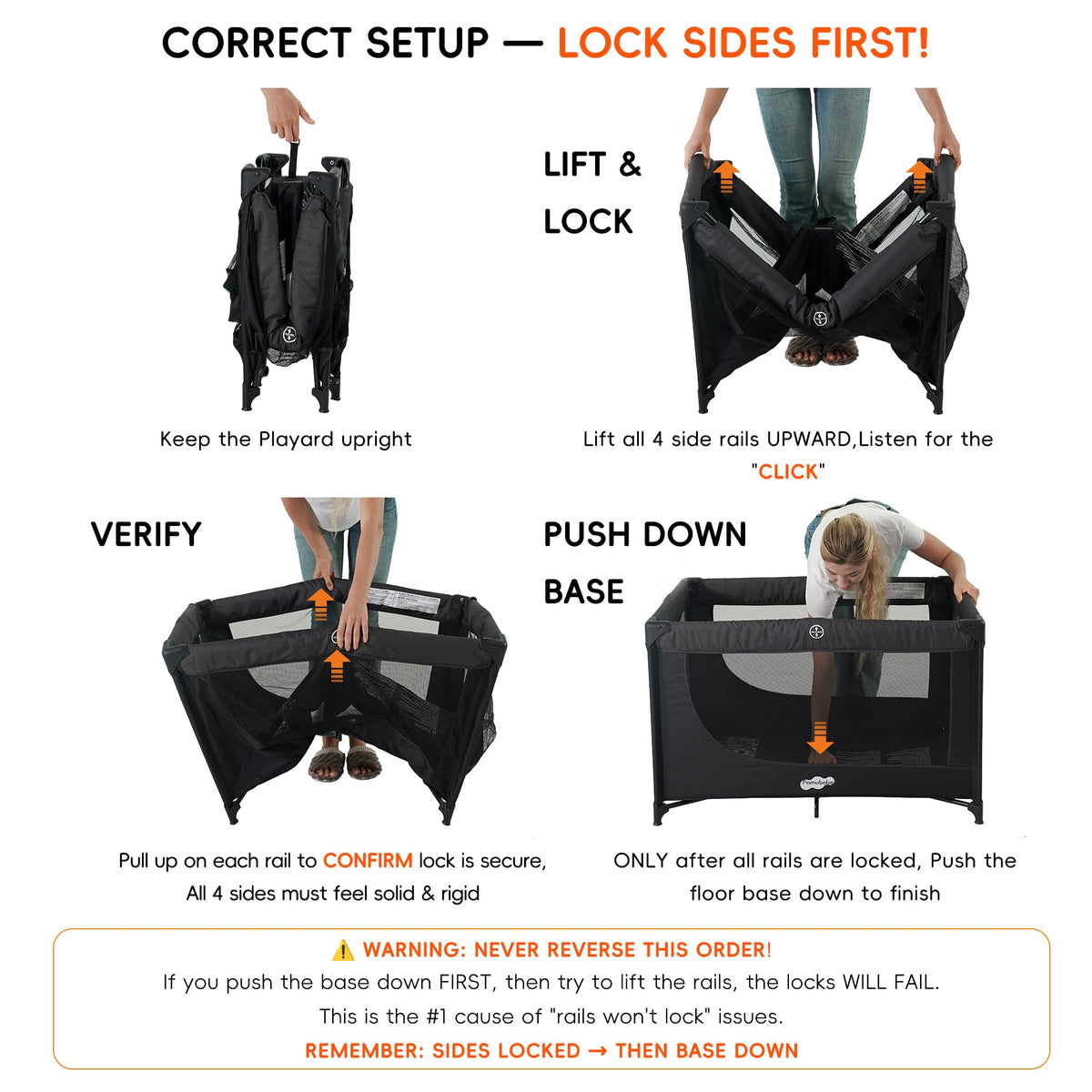 Portable Black Baby Playard F84351