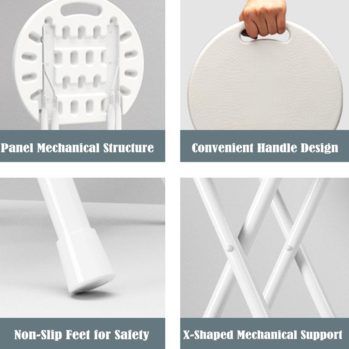 18 Inch Lightweight Folding Bar Stool with Handle M99833