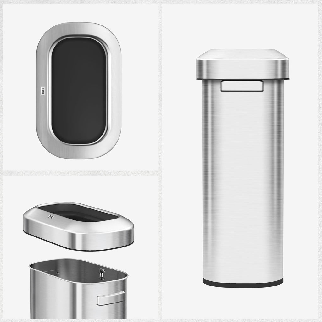 24 Gallon 90 Liter Open Top Stainless Steel Slim Trash Can R5560