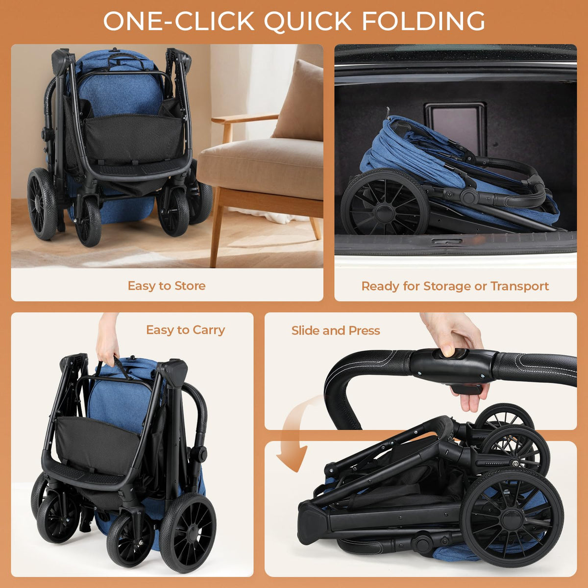 Foldable Dog Stroller J600300