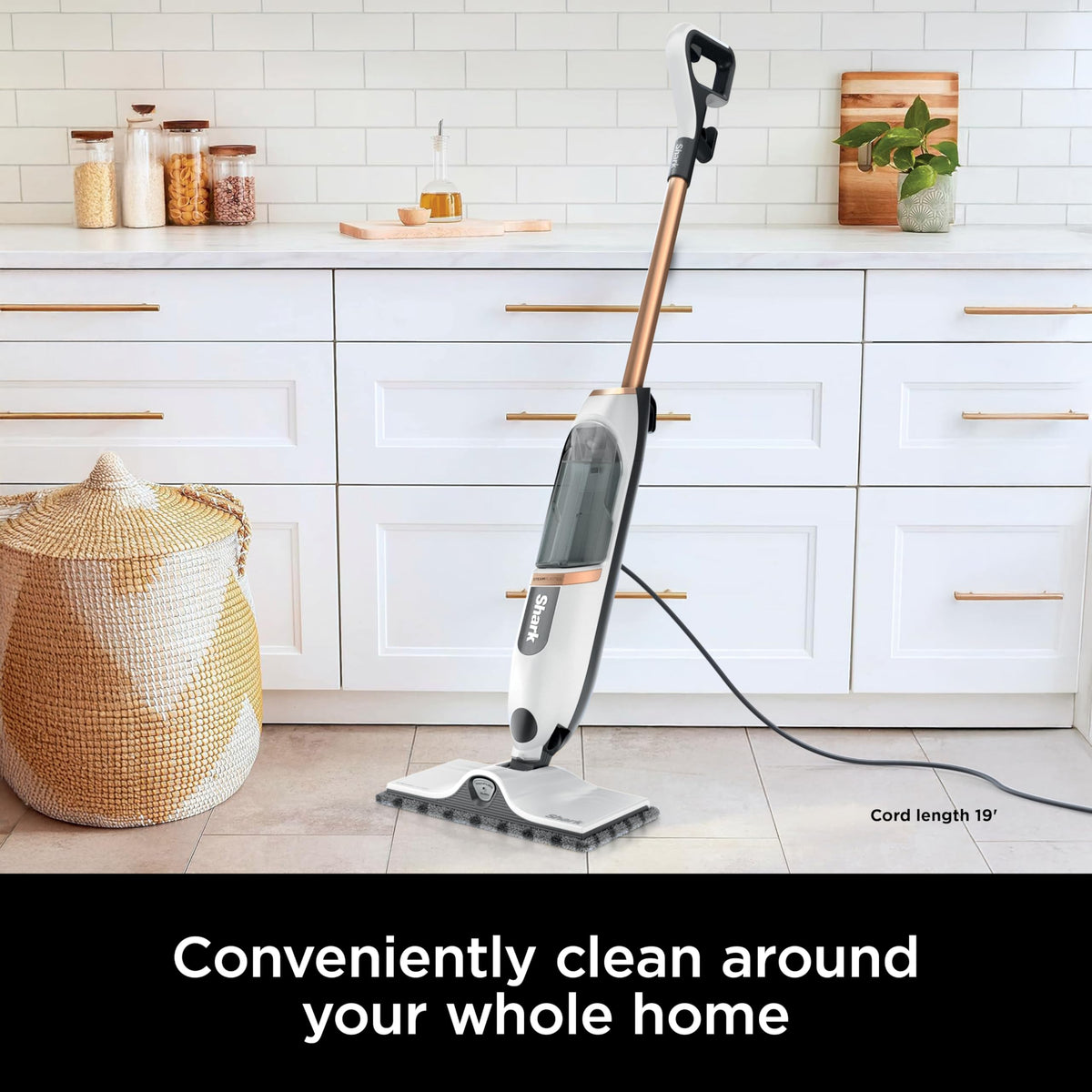 Steam Mop with 3 Steam Modes, 2 Washable Pads Z27810