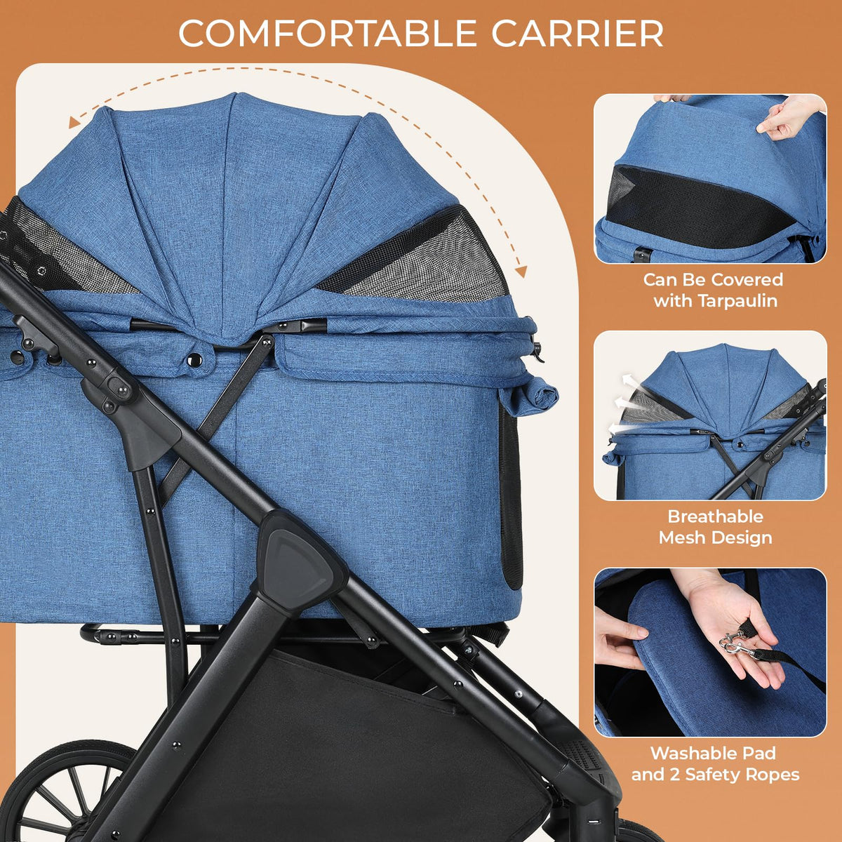 Foldable Dog Stroller J600300