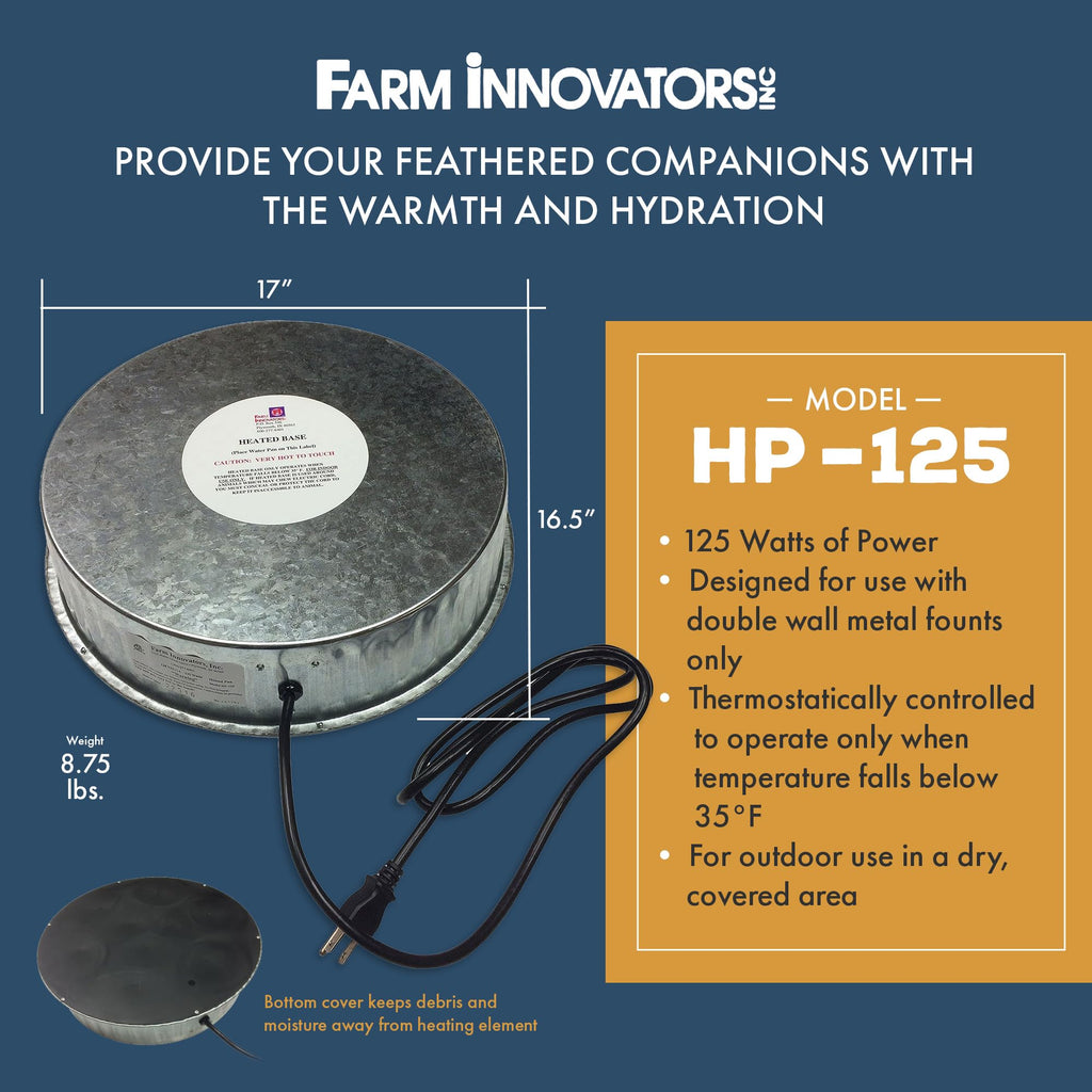 Heated Base for Metal Poultry Founts L3840