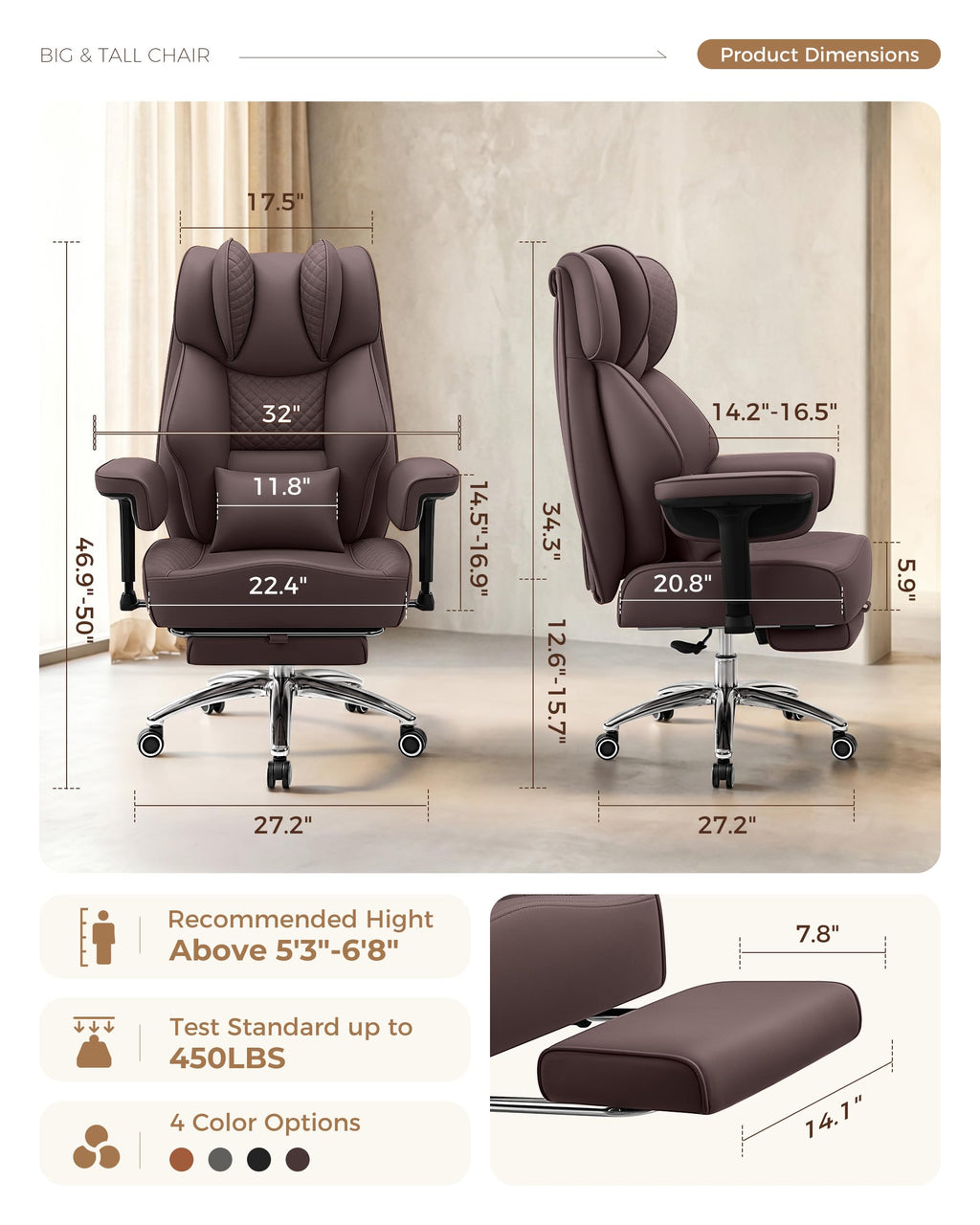 Big and Tall Ergonomic Office Chair C507277
