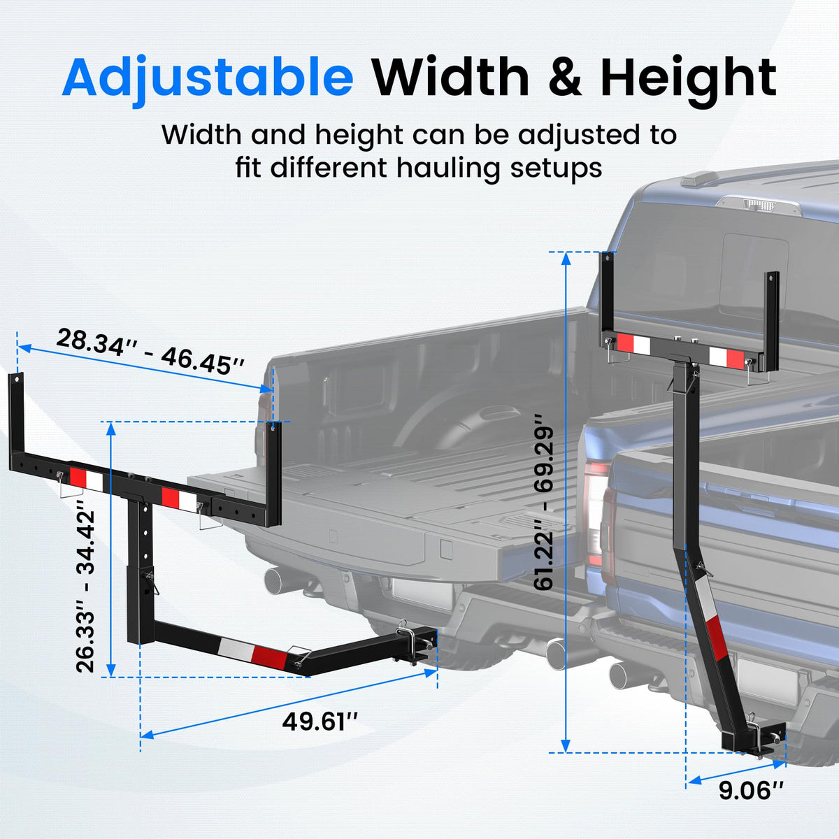 Truck Bed Extender Hitch Mount with Flag S579089