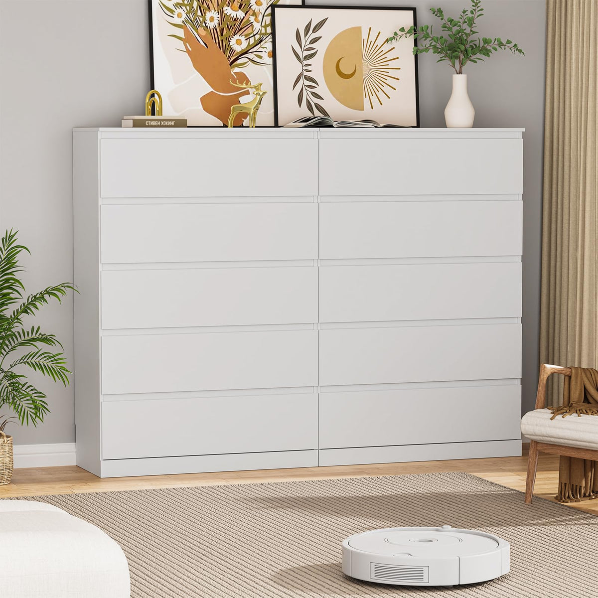 White 5 Drawer Dresser Z20683