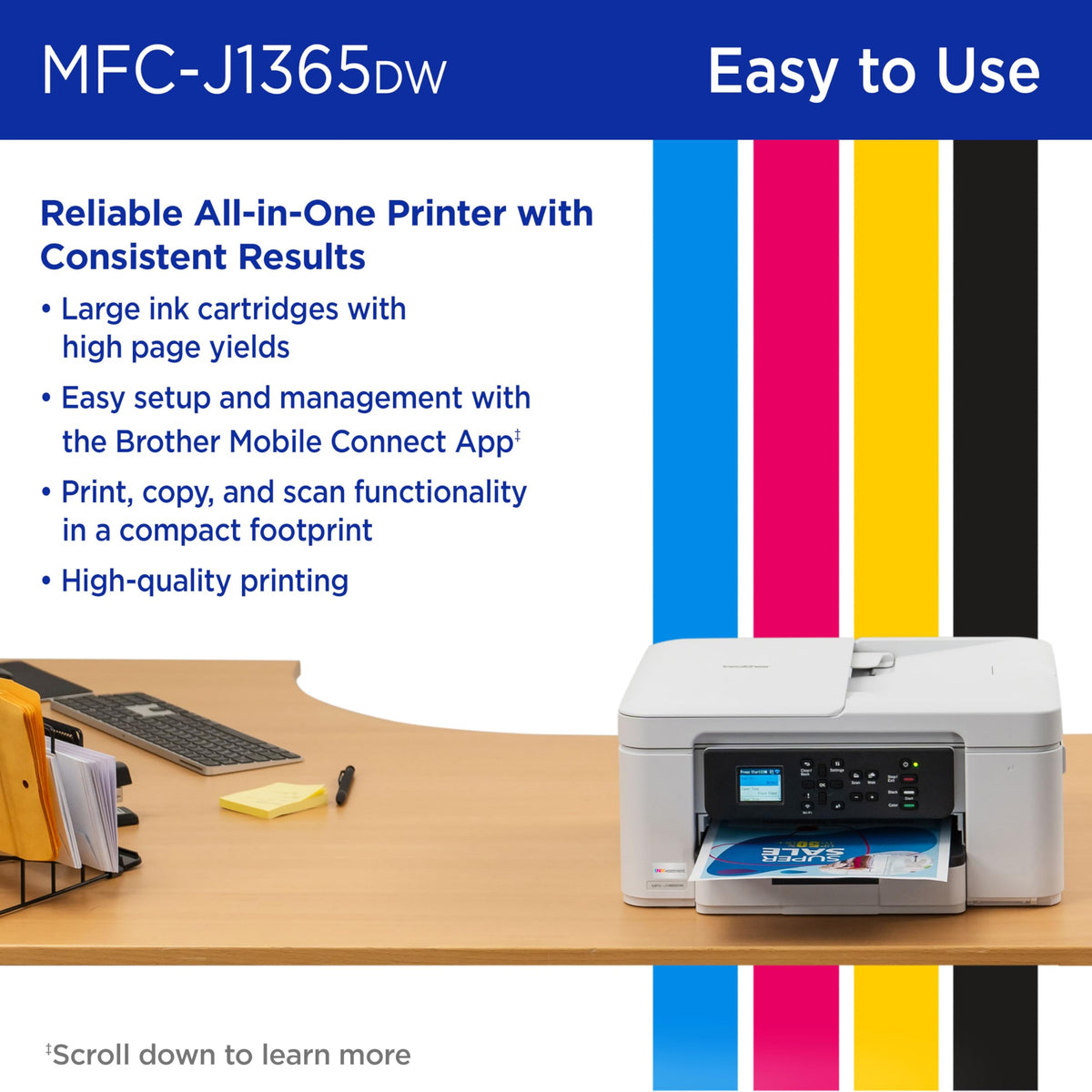 Wireless Color Inkjet All-in-One Printer with Automatic Duplex Printing N7085