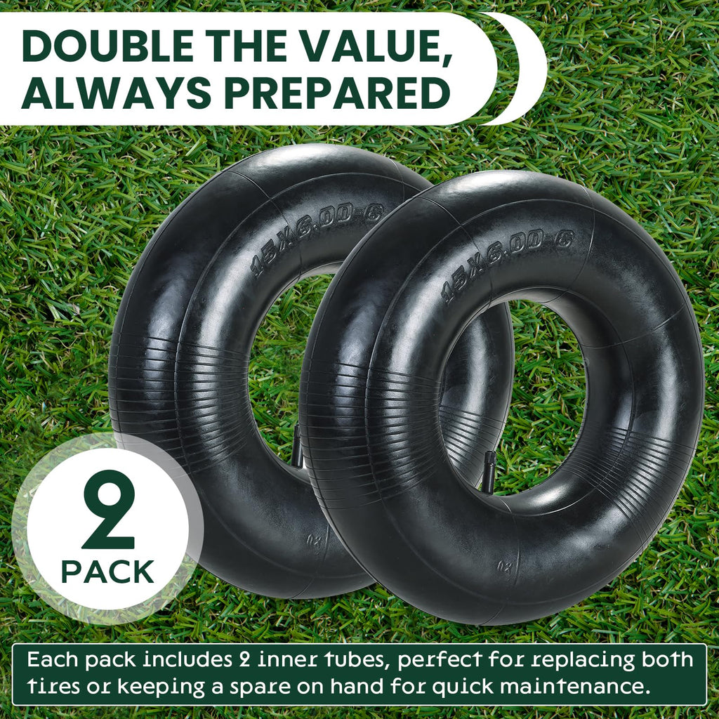 2 Pack 15 x 6.00-6" Inner Tubes with TR-13 Valve Stem V75863