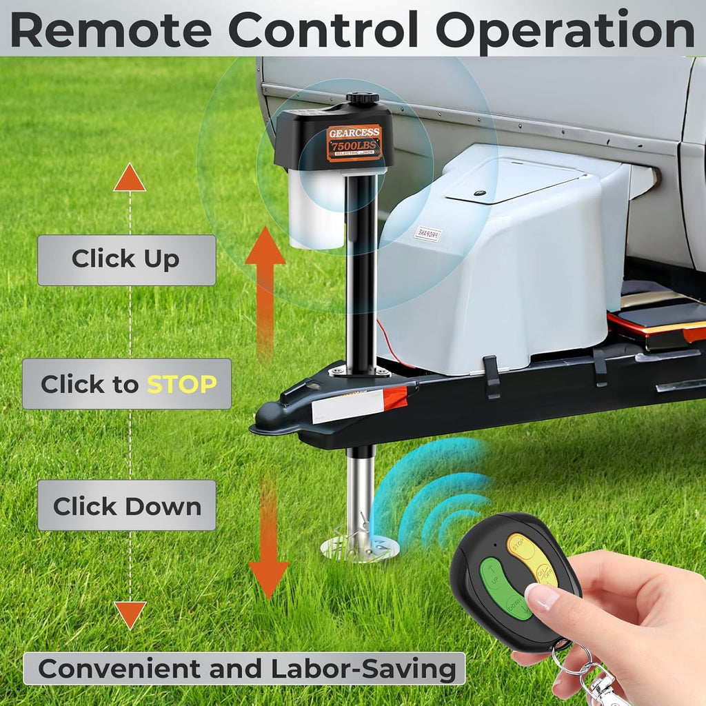 Electric Trailer Jack 7500LBS with Remote J138