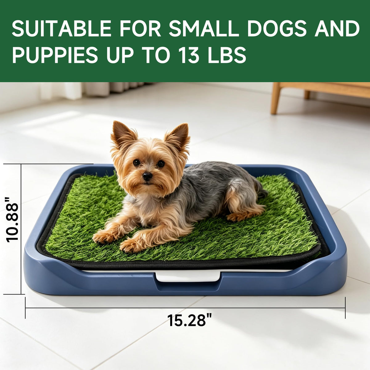 2 Pack 18"x14" Artificial Dog Grass Potty Pad with Tray G1386