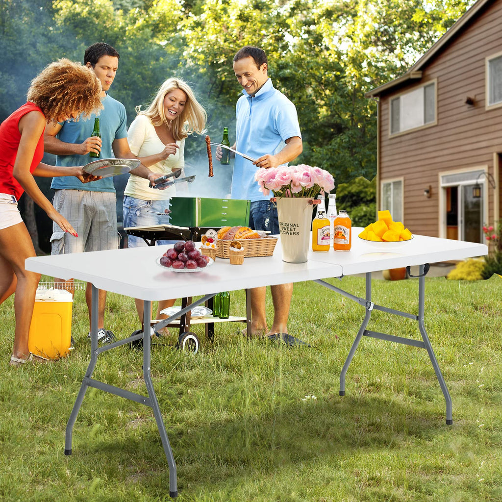 6FT Portable Folding Picnic Table with Handle V64467