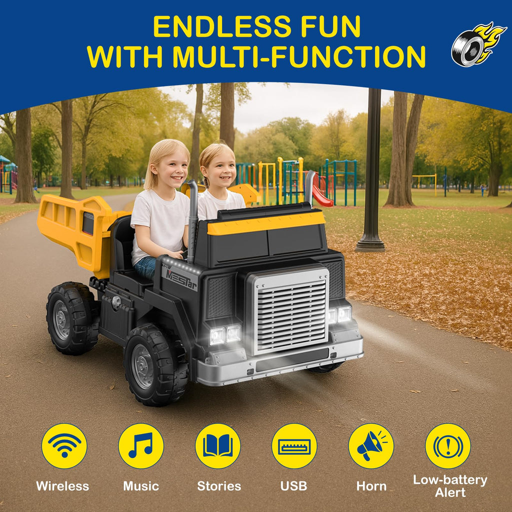 24V 4WD Ride On Dump Truck with 400W Motors J817043