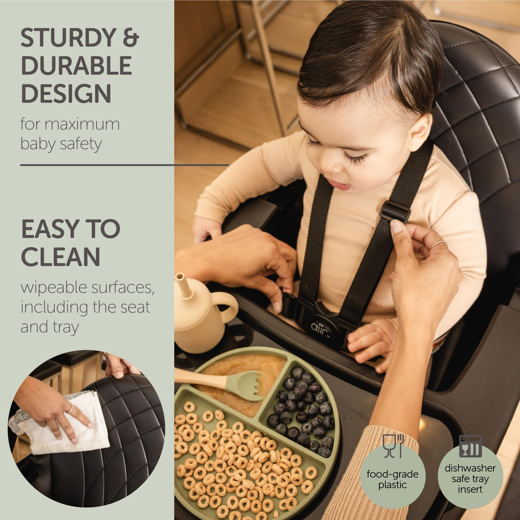 Convertible Wooden High Chair with Adjustable Height N8776