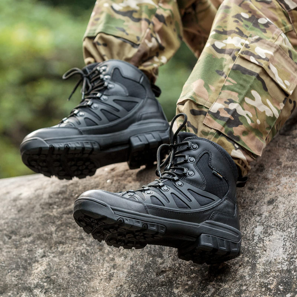 Waterproof Tactical Hiking Work Boots Black 13 P37658