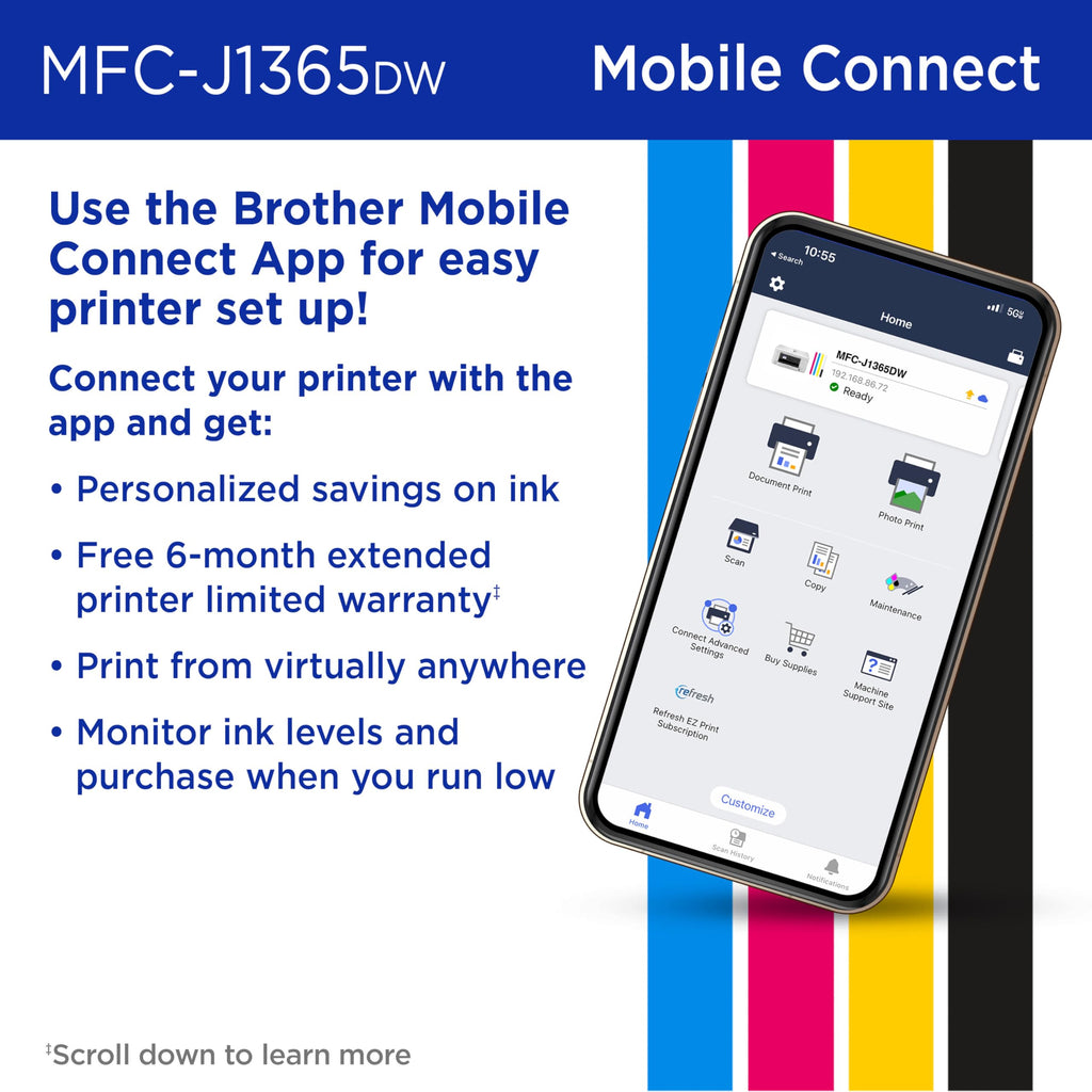Wireless Color Inkjet All-in-One Printer with Automatic Duplex Printing N7085