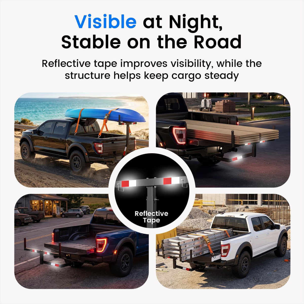 Truck Bed Extender Hitch Mount with Flag S579089