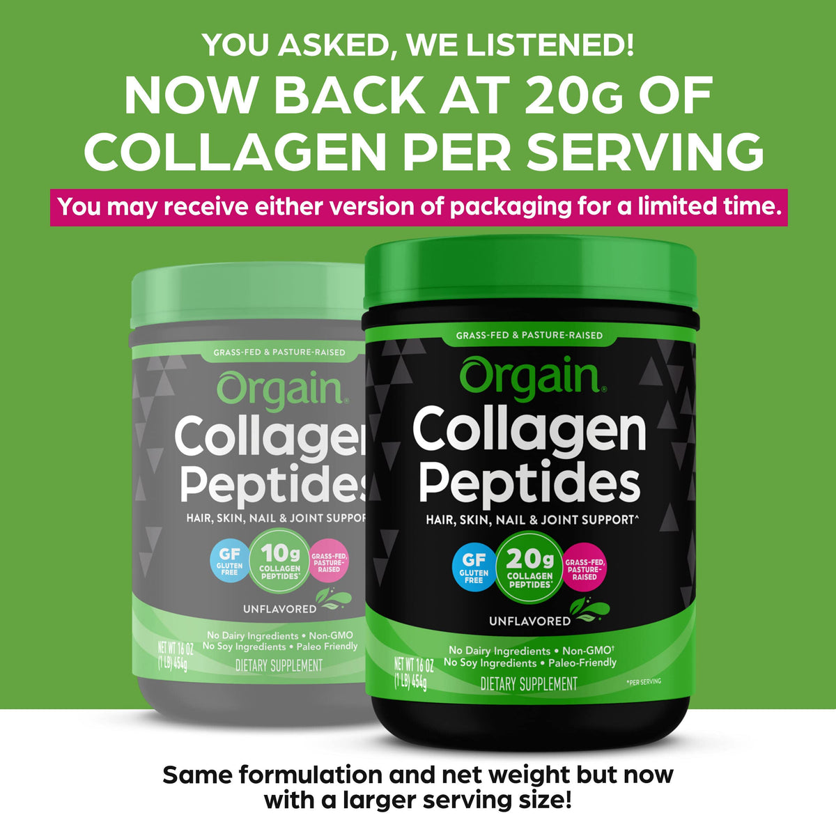 Hydrolyzed Collagen Powder with Organic Superfoods B2786