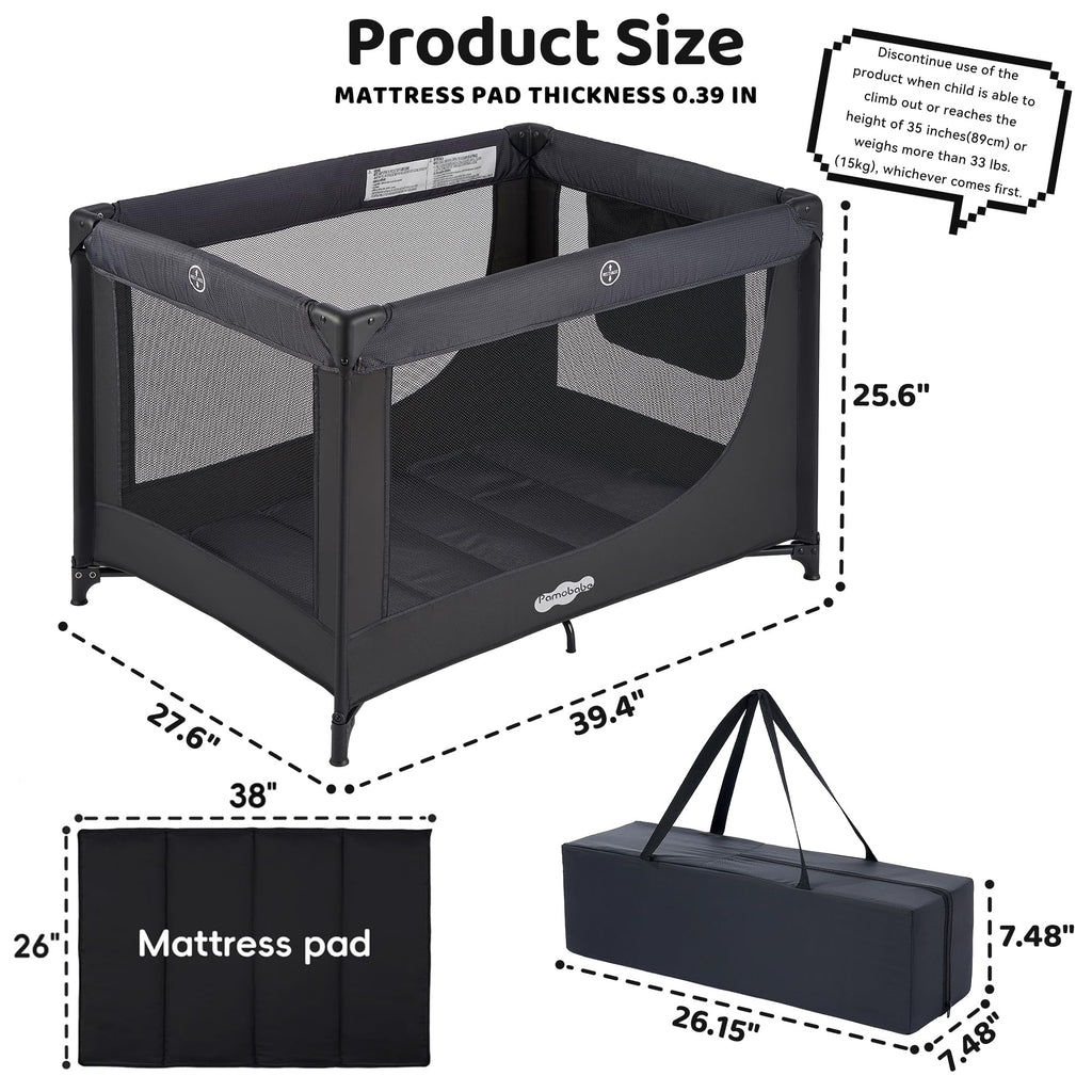 Portable Black Baby Playard F84351