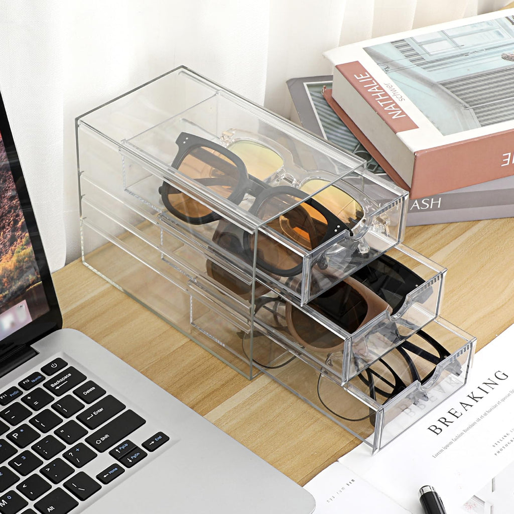 3 Drawer Clear Acrylic Desktop Organizer G312