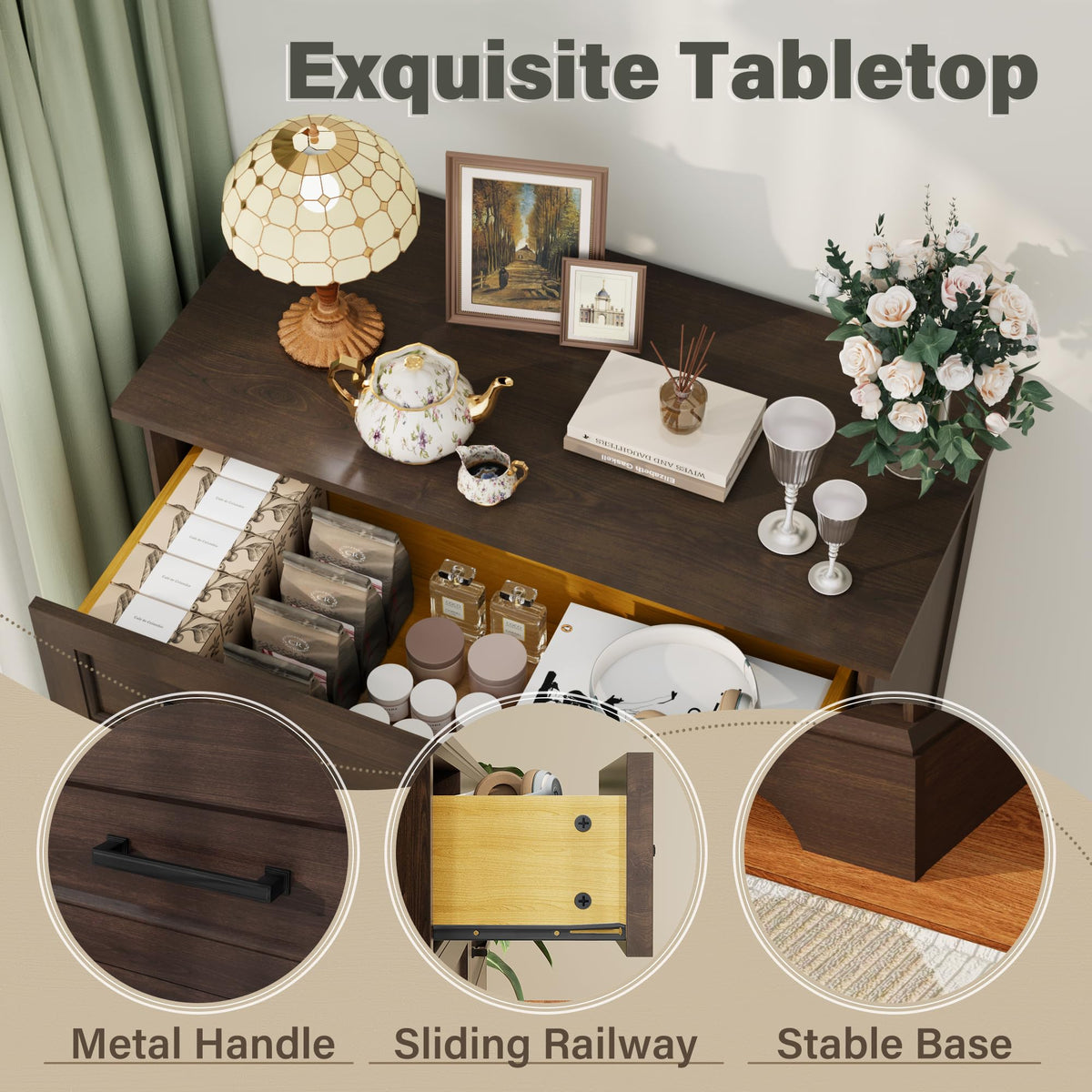 Brown 5 Drawer Dresser Z253