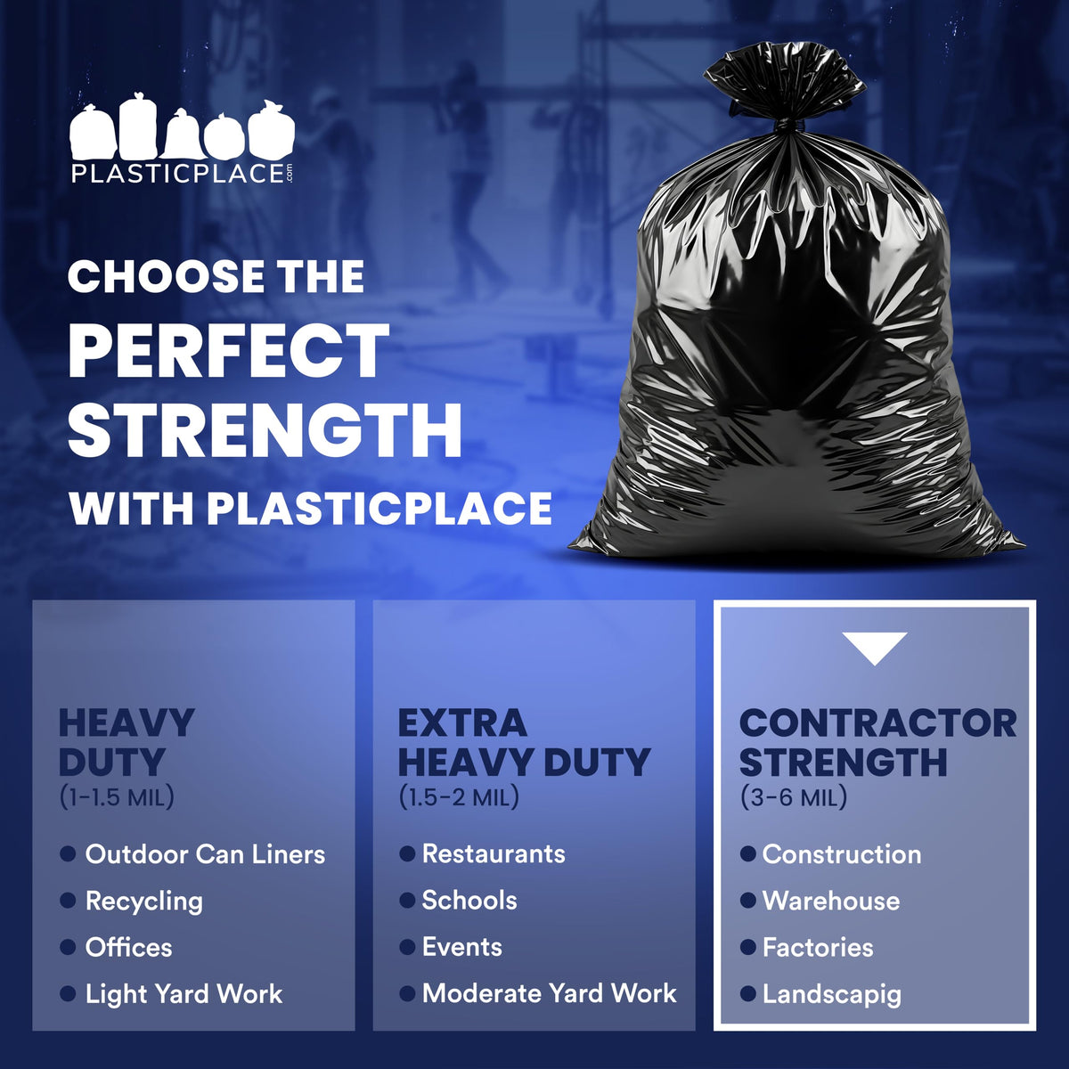 42 Gallon Black Heavy Duty Trash Bags 25 Count K720181