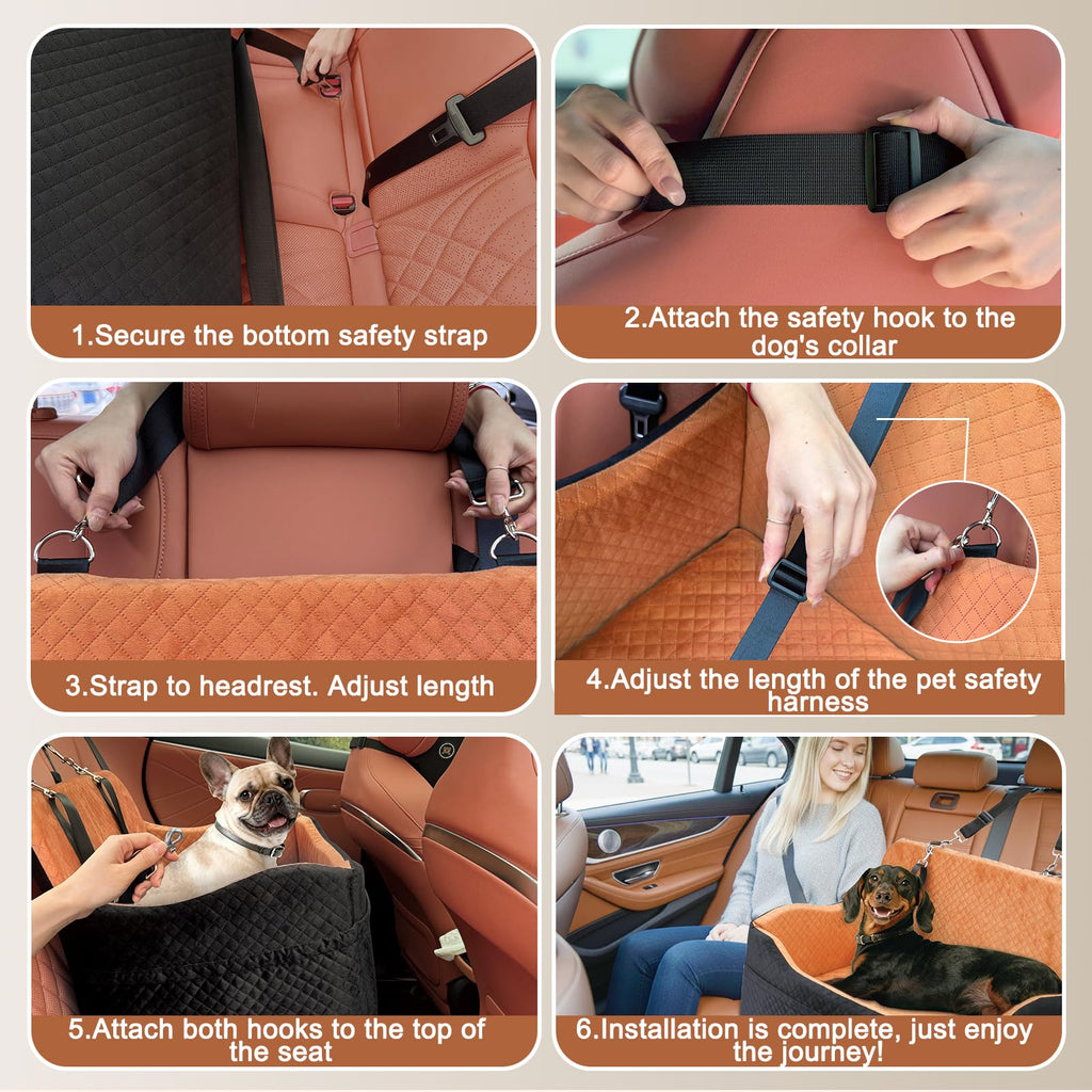 Large Dog Car Seat with 4 in Cushion Y135