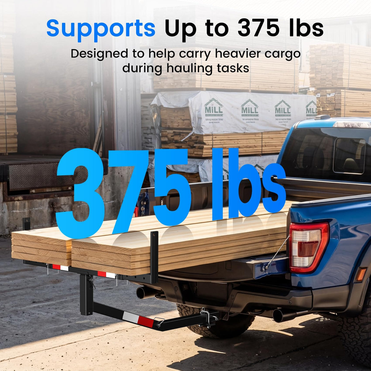 Truck Bed Extender Hitch Mount with Flag S579089