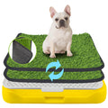 2 Pack 18"x14" Artificial Dog Grass Potty Pad with Tray G1386