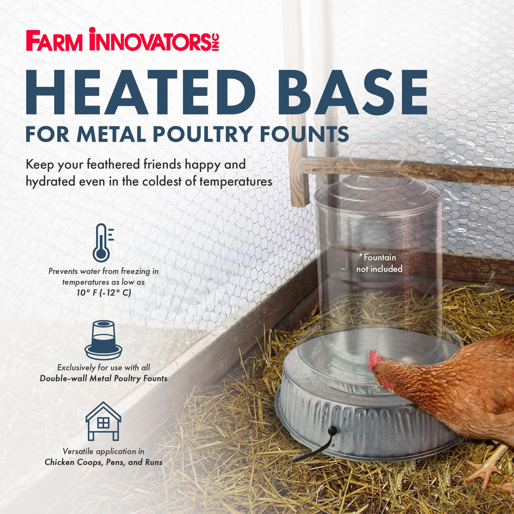 Heated Base for Metal Poultry Founts L3840