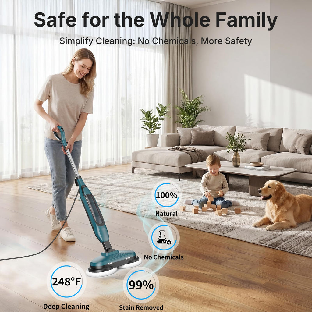 Steam Mop with Rotating Pads, 4 Cleaning Modes Z53263