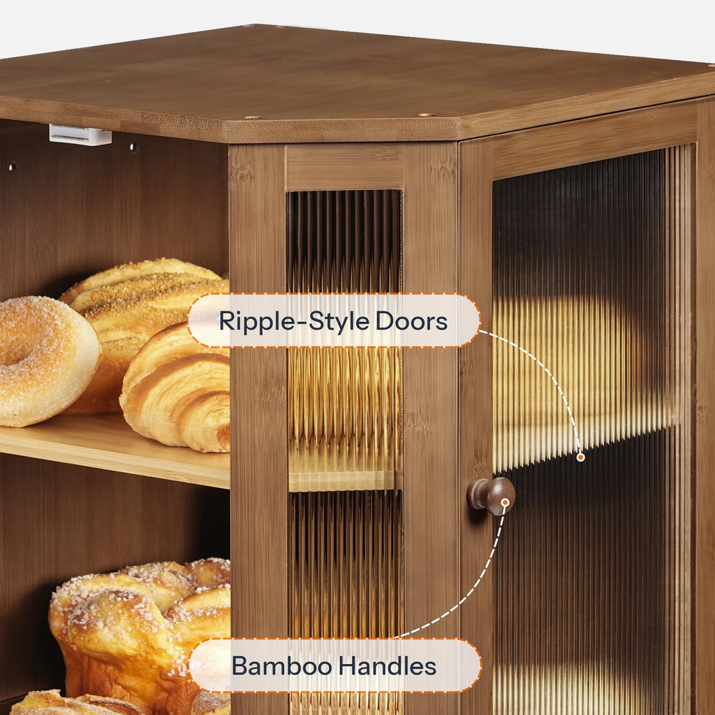 Bamboo 2-Tier Bread Box V13287