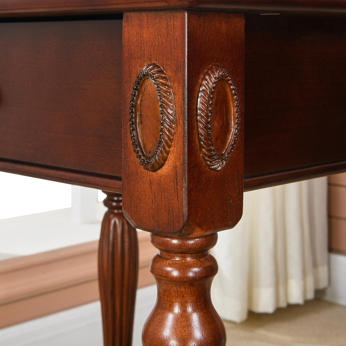Side Table with Drawer and Storage Shelf O2157