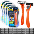 28 Pcs Mens Razors Set 5 Blade Refillable Shaving Kit S808