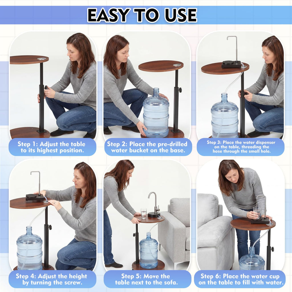 5 Gallon Water Dispenser Pump Caddy Holder with Wheels P236