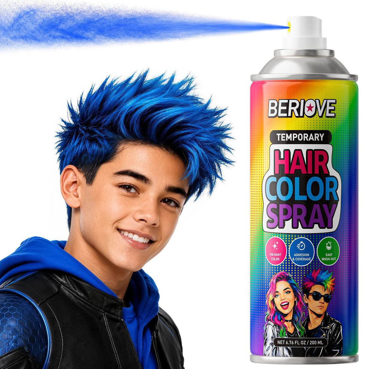 Temporary Hair Spray 6.76oz Washable Z145