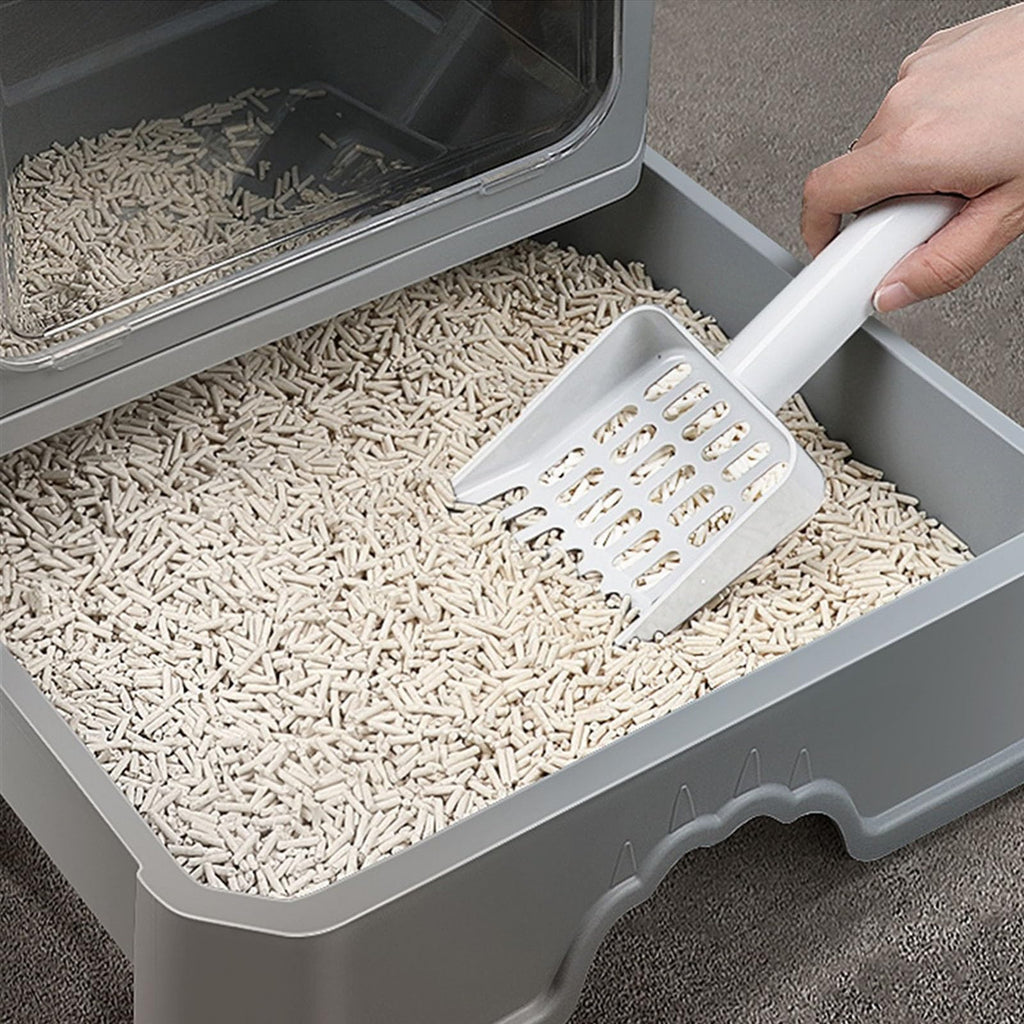 Foldable Enclosed Cat Litter Box with Lid K575029