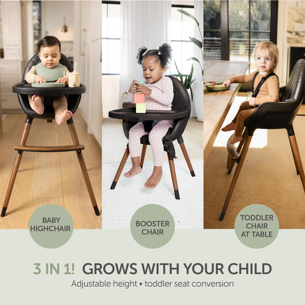 Convertible Wooden High Chair with Adjustable Height N8776
