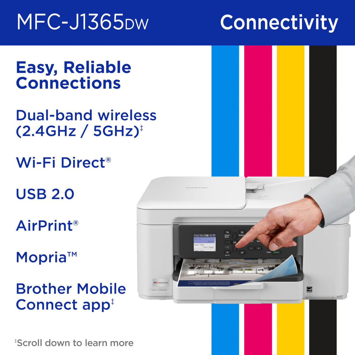 Wireless Color Inkjet All-in-One Printer with Automatic Duplex Printing N7085