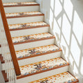 Fall Pumpkin Maple Leaves Non Slip Carpet Stair Treads 4 Pack 8"x30" L816