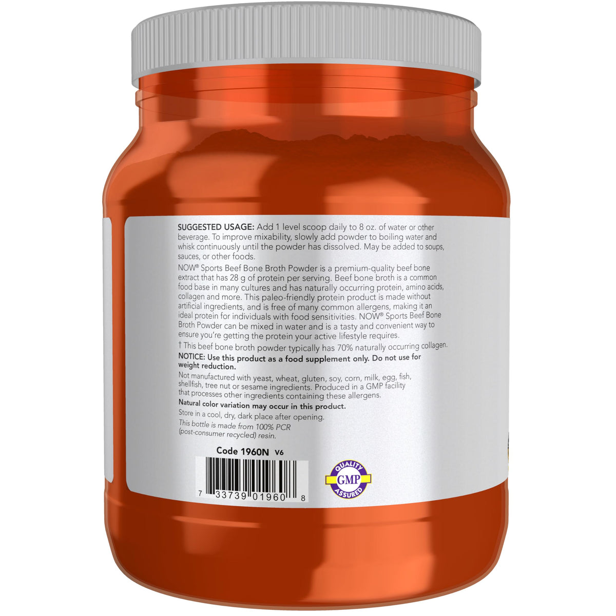 Beef Bone Broth Powder 1.2 lbs N82456
