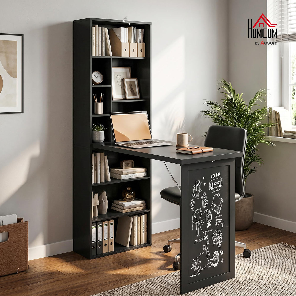 Black Foldable Convertible Computer Desk N53541