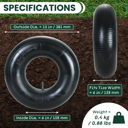 2 Pack 15 x 6.00-6" Inner Tubes with TR-13 Valve Stem V75863