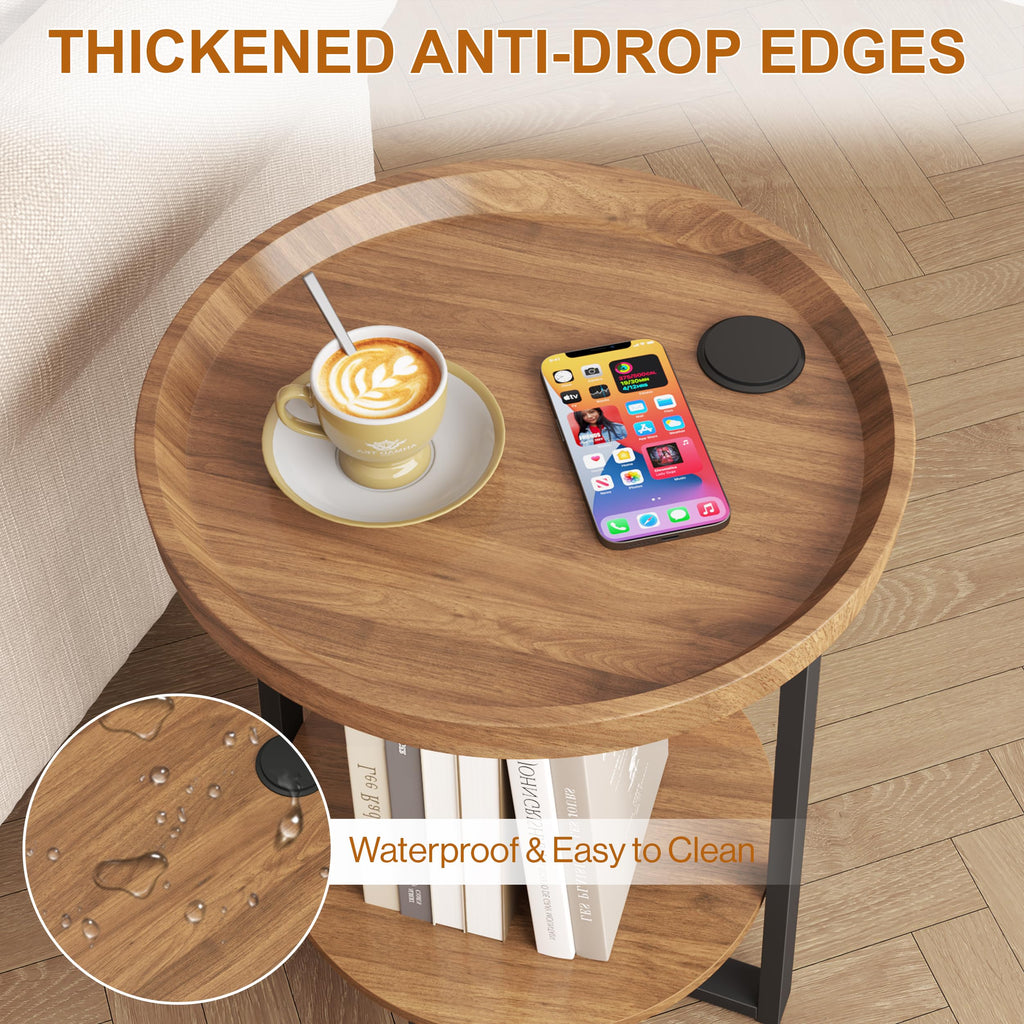 Round Side Table with Charging T619