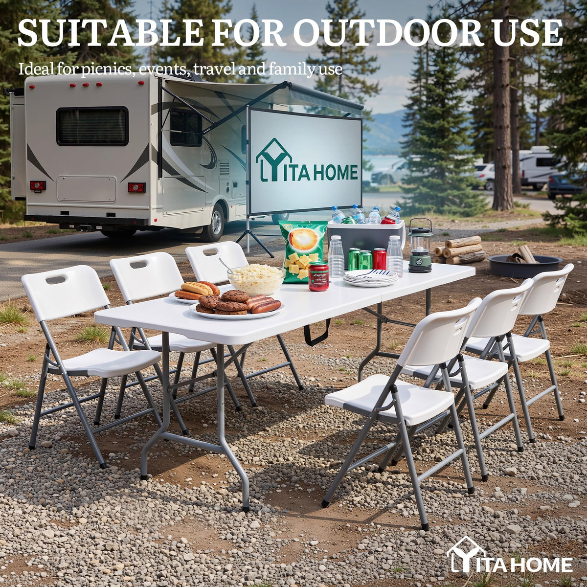 6ft Folding Table Heavy Duty F4492