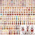 200 Pcs Dog Bow Ties Collars Set V49199