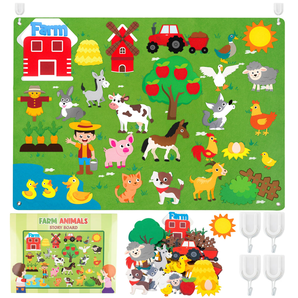 Farm Animals Felt Board Set 38Pcs U2000
